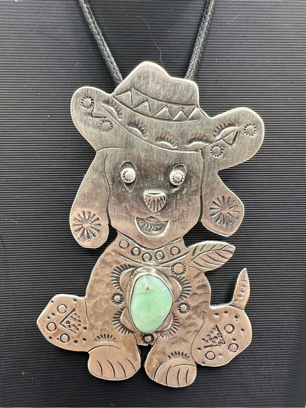🐶 Paloma Turquoise Sterling Silver 925 Dog Doggy Shepherd Hook Western Pendant